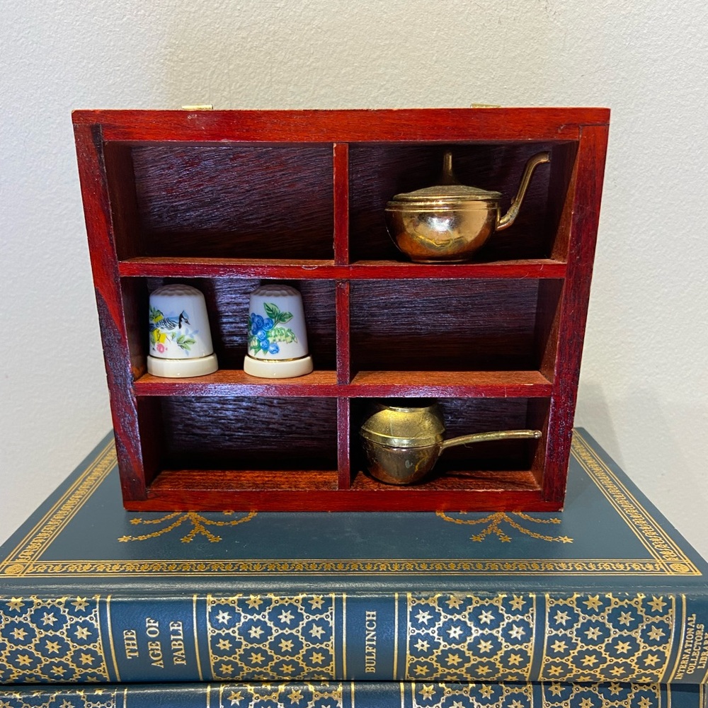 Wood Trinket Shelf with Trinkets INCLUDED